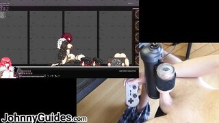 Poor femboy gets destroyed while gaming and cumming