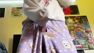 Femboy drools on daddy’s precum while moaning in cute pajamas
