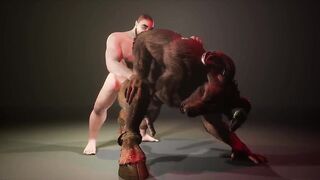 Minotaur rips human apart with monstrous cock deep in rough anal