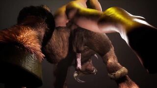 Minotaur rips human apart with monstrous cock deep in rough anal