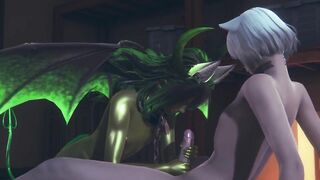 Furry Yaoi Pervert Ruins Horny Dragon Boy with Creampie Rough Sex