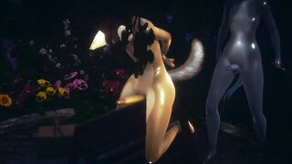 Furry yaoi hentai gangbang ruined by creampie in heavy rain