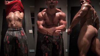 Muscle worship gonna ruin this bodybuilder's tight hole after flexing solo session