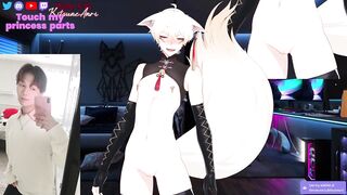 Cuntboy vtuber fingers his tight pussy raw ftm gay yaoi