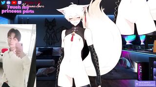 Cuntboy vtuber fingers his tight pussy raw ftm gay yaoi