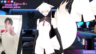 Cuntboy vtuber fingers his tight pussy raw ftm gay yaoi