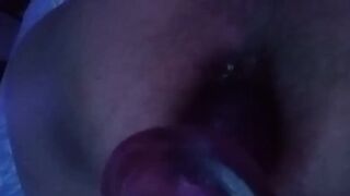 Cute femboy gushes after filling dildo with golden shower then wrecking himself raw