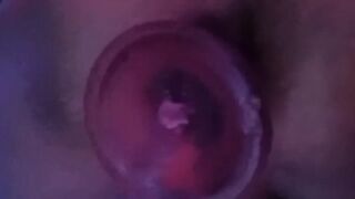 Cute femboy gushes after filling dildo with golden shower then wrecking himself raw