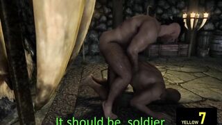 Gay prisoner destroyed in rough anal by muscle dom