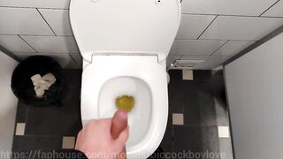 Daddy’s huge cock gets jacked in the mall strokes and screams