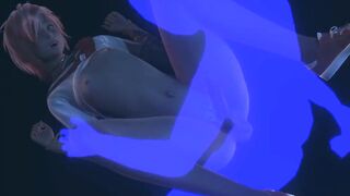 Femboy Destroyed by Two Boys in Rough Threesome Creampie