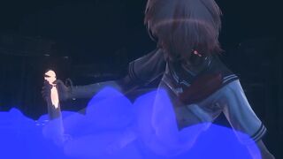 Femboy Destroyed by Two Boys in Rough Threesome Creampie