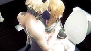 Link Gutted in Toilet by Feral Catboy Rough Creampie Twink