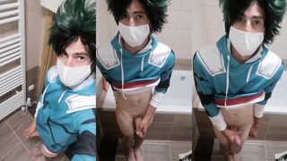Anime Guy masturbates hard gay cumshot Euro solo