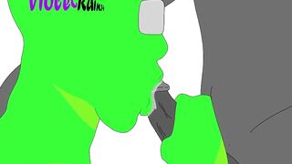 Among Us sucking a big black dick raw hentai blowjob cartoon gay