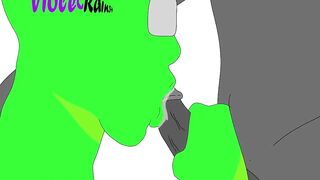 Among Us sucking a big black dick raw hentai blowjob cartoon gay