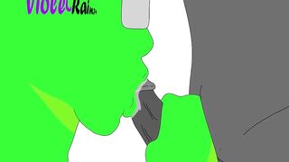 Among Us sucking a big black dick raw hentai blowjob cartoon gay