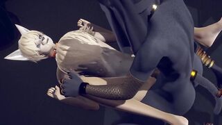 Anubis the Dog and Fox get ruined in brutal bdsm yaoi yiff
