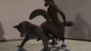 Fox & Horse gangbanged by giant cocks brutal hardcore sex