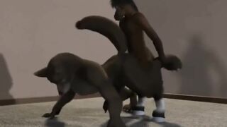 Fox & Horse gangbanged by giant cocks brutal hardcore sex