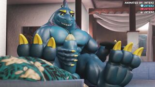 Dino and Shark Muscle Growth Makes Him A Huge Gay Cock Daddy