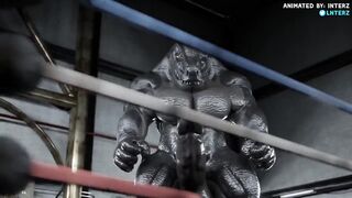 Giant dinosaur grows massive meaty cock in gay animation