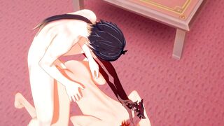 Zhongli anal ruined by hot twink in raw anime hentai