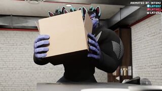Cerberus Muscle and Hyper Magic Rock Growth Animated Choked Daddy