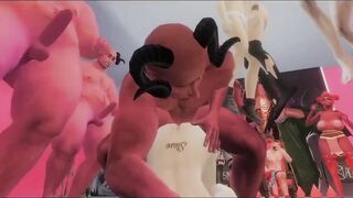 Demon Era Demons Fuck Gay Anime Sex Slave Choked on Big Boobs