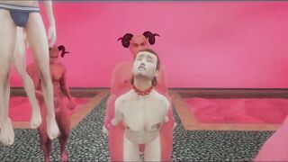 Demon Era Demons Fuck Gay Anime Sex Slave Choked on Big Boobs