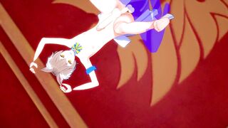 Re Zero Yaoi Felix’s dripping anal creampie ruined twink