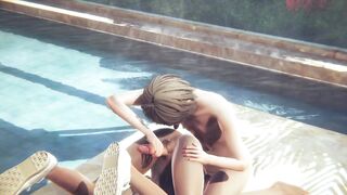 Asian twink sissies destroyed in steamy spa gangbang creampie orgy