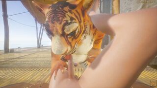 Gay tiger chokes twink with throbbing cock raw POV