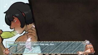 BFFs Gangbang in Visual Novel Threesome with Monster Boy Cumshots