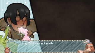BFFs Gangbang in Visual Novel Threesome with Monster Boy Cumshots