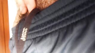 Gaping his peehole while pissing huge cock stuffed inside
