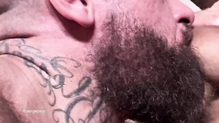 Serge Bear destroyed by thick nipples licking