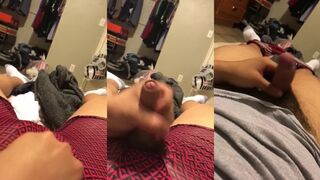 Gay solo guy jacking off busting cock for fun solo jerk off