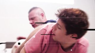 Step Son Gags on Hunk Step Dad’s Ripped Muscles While Shaving Big Dick Raw Bareback Anal Breeding