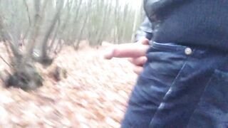 Public mastrubation while teenage boys stare at giant throbbing cock