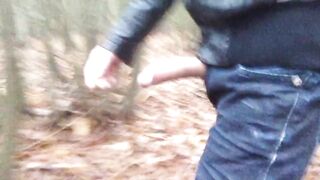 Public mastrubation while teenage boys stare at giant throbbing cock