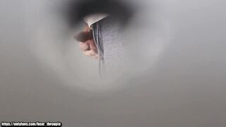 Cruising a Chubby Bear's Big Cock in Public Toilet