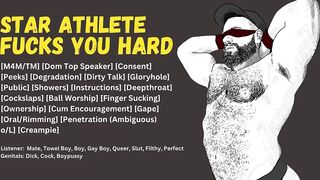 Star athlete fucks you raw in the steaming showers groan loud