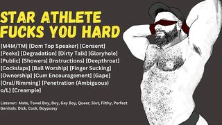Star athlete fucks you raw in the steaming showers groan loud