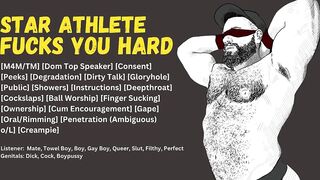 Star athlete fucks you raw in the steaming showers groan loud