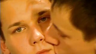 Czech raw twinks spit roast on the sofa wrecked by bareback pounding