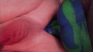 My Bad Dragon Dexter stretches solo until he gushes prostate cum