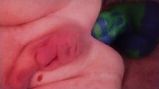 My Bad Dragon Dexter stretches solo until he gushes prostate cum