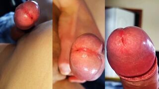 Twink’s red dick no hands fucked into creamy cumshot