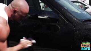 Redneck car wash turns into messy sex with Felix Fox and Michael Roman
